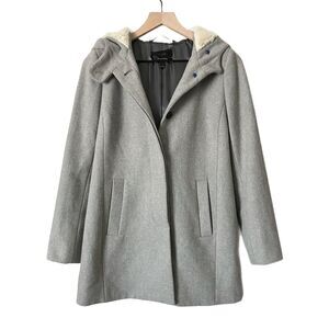 J.Crew Swingy Coat in Italian Wool Heather Graphite Gray Size 0